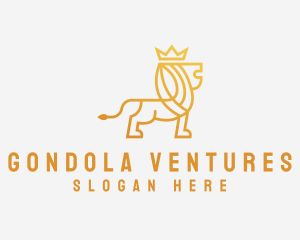 Golden Crown Lion logo design