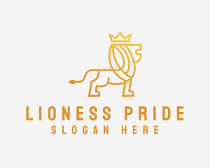 Golden Crown Lion logo design