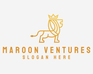 Golden Crown Lion logo design