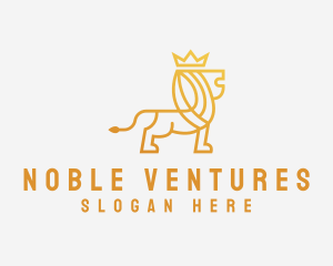 Golden Crown Lion logo design