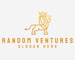 Golden Crown Lion logo design