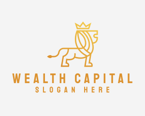 Golden Crown Lion logo design