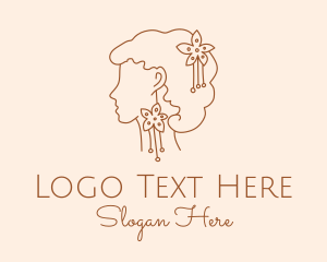 Minimalist - Flower Accessory Woman logo design