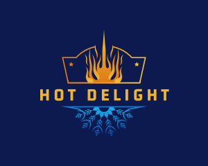 Fire Ice Hot Cold logo design