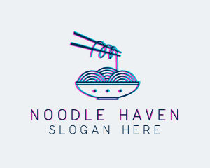 Noodle - Noodle Bowl Chopsticks logo design