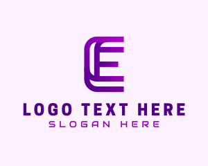 Asset Management - Modern Technology Letter E logo design