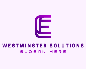 Modern Technology Letter E  logo design