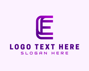 Modern Technology Letter E  Logo