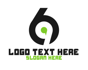 Chat - Green Apostrophe Number 69 logo design