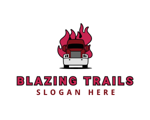 Blazing Freight Truck logo design