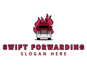 Blazing Freight Truck logo design