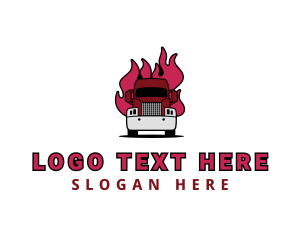 Freight - Blazing Freight Truck logo design