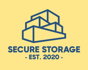 Storage - Blue Storage Warehouse Depot Building logo design