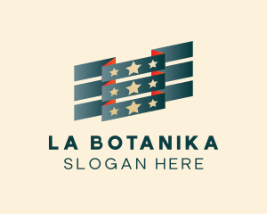 Patriotic Stars Flag Logo