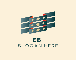 United States - Patriotic Stars Flag logo design