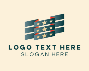 Banner - Patriotic Stars Flag logo design