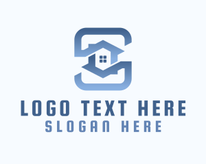 Construction - Home Real Estate Letter S logo design