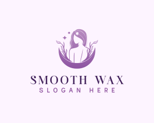 Waxing Spa Woman logo design