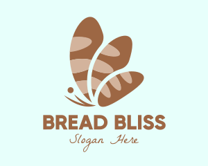 Baguette - Butterfly Bread Bakery logo design