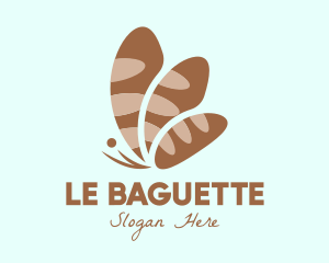 Baguette - Butterfly Bread Bakery logo design