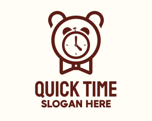 Minute - Teddy Bear Alarm Clock logo design
