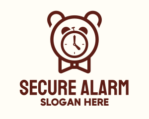 Alarm - Teddy Bear Alarm Clock logo design