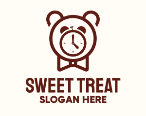 Teddy Bear Alarm Clock logo design