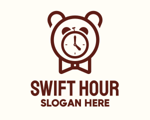 Teddy Bear Alarm Clock logo design