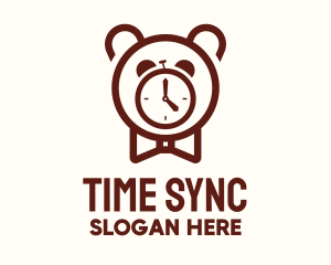 Teddy Bear Alarm Clock logo design