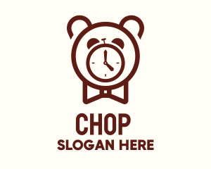 Die Cut - Teddy Bear Alarm Clock logo design