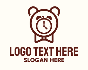 Hour - Teddy Bear Alarm Clock logo design
