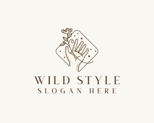 Beauty Hand Floral logo design