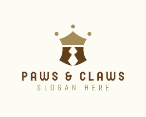 Crown King Crab Claw logo design