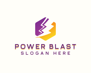 Power Lightning Energy logo design