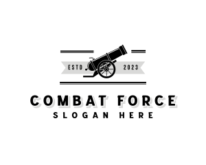 Military - Military Cannon Artillery logo design