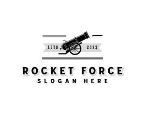 Missile - Military Cannon Artillery logo design