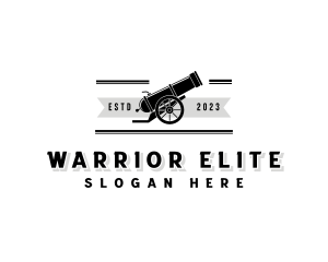 Military - Military Cannon Artillery logo design