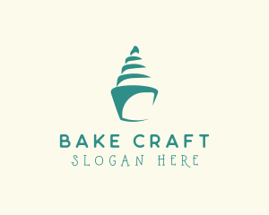 Sweet Seashell Cupcake logo design