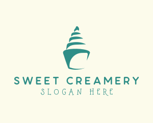 Sweet Seashell Cupcake logo design