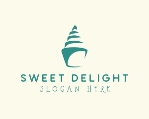 Sweet Seashell Cupcake logo design