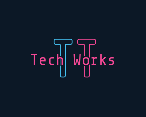 Neon Software Tech logo design