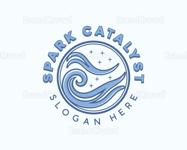 Ocean Surfing Tide Logo