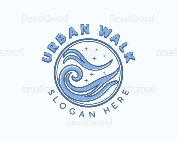 Ocean Surfing Tide Logo