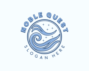 Ocean Surfing Tide Logo