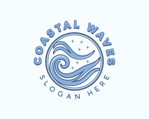 Ocean Surfing Tide logo design