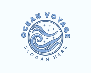 Ocean Surfing Tide logo design