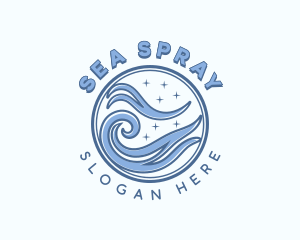 Ocean Surfing Tide logo design