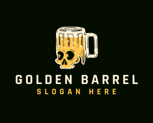 Whisky - Skull Beer Mug logo design