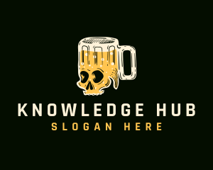 Whisky - Skull Beer Mug logo design