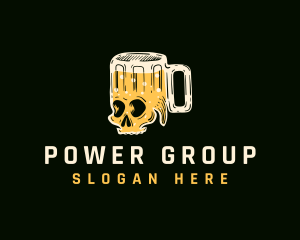 Scary - Skull Beer Mug logo design